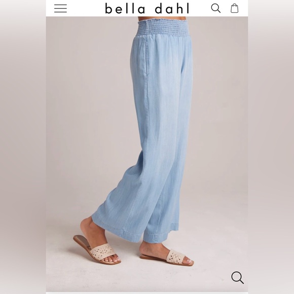 Bella Dahl Smocked Waist Wide Leg Pant. - Picture 1 of 5
